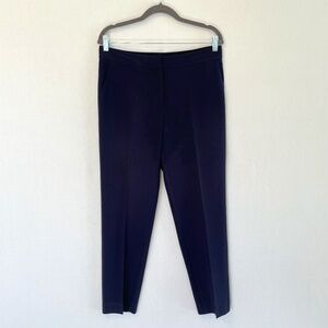ST. JOHN Women's Size 8 Navy Blue Smooth Waist Tapered Leg Ankle Pants